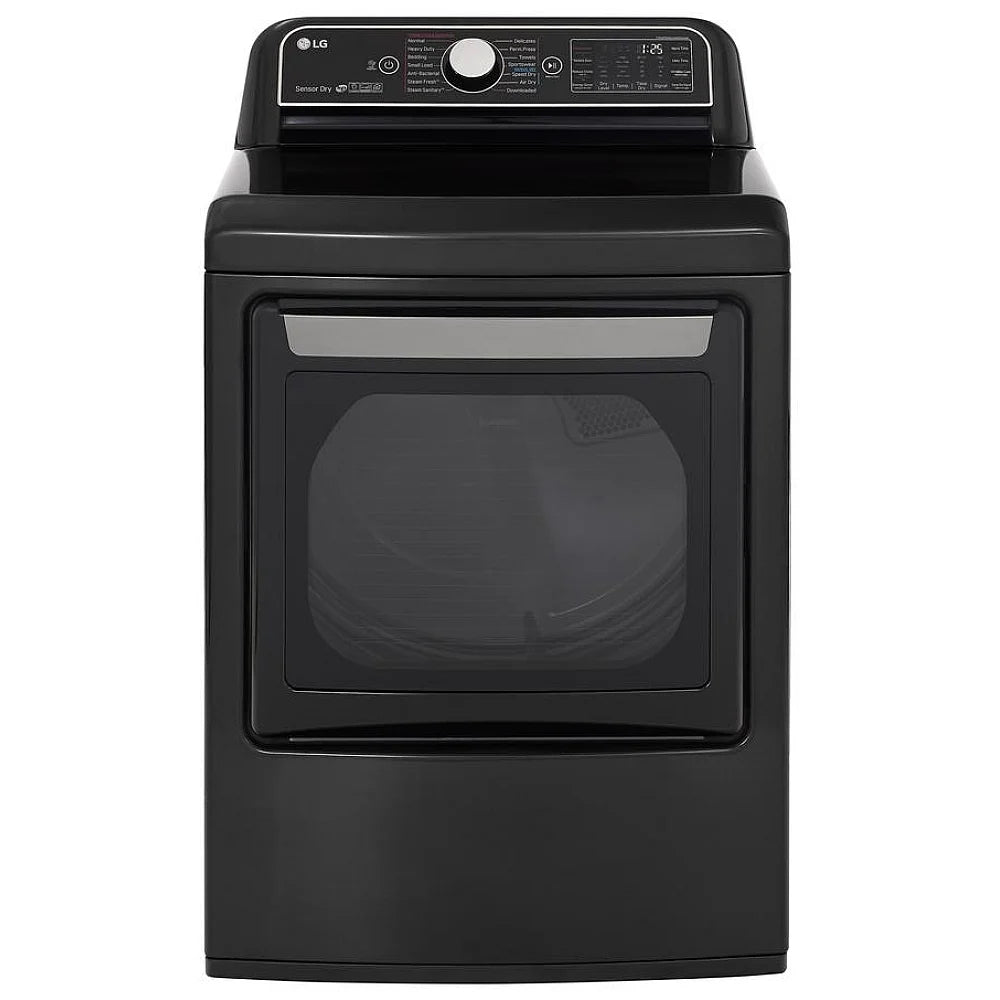 LG DLEX7900BE TurboSteam™ Electric Dryer – 7.3 cu. ft. (27″, Black Steel)