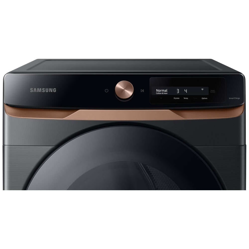 Samsung DVE46BG6500VAC Electric Dryer, 27 inch Width, 7.5 cu. ft. Capacity, Steam Clean, 5 Temperature Settings, Stackable, Steel Drum, Wifi Enabled, Black Stainless colour Steam Hose Kit Included