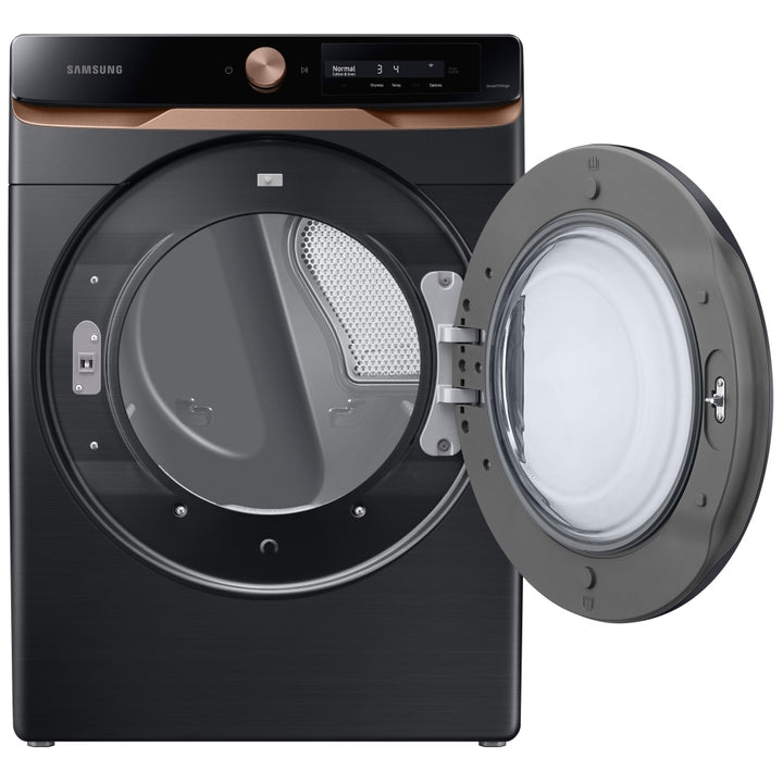 Samsung DVE46BG6500VAC Electric Dryer, 27 inch Width, 7.5 cu. ft. Capacity, Steam Clean, 5 Temperature Settings, Stackable, Steel Drum, Wifi Enabled, Black Stainless colour Steam Hose Kit Included