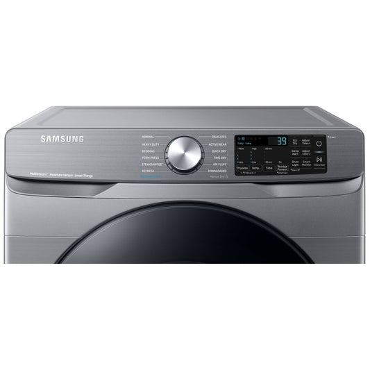 Samsung DVG45B6305P - DVG45B6305P/AC Gas Dryer, 7.5 cu. ft. Dryer Capacity, 12 Dry Cycles, Steam Clean, 5 Temperature Settings, Stackable, Steel Drum, Wifi Enabled, Grey colour