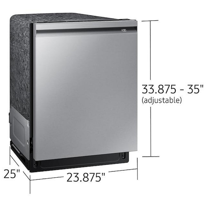 Samsung Bespoke DW80B7070US Dishwasher, 24 inch Exterior Width, 42 dB Decibel Level, Fully Integrated, Stainless Interior, 7 Wash Cycles, 15 Capacity