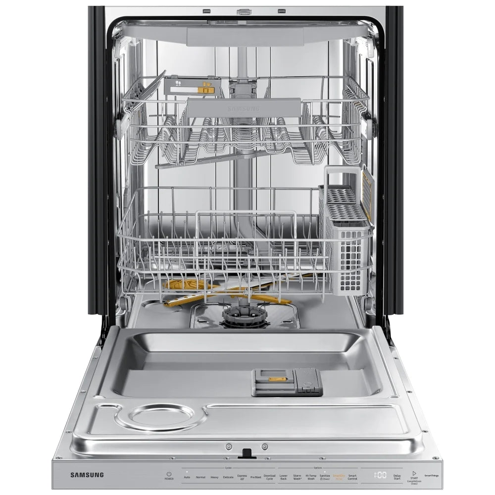 Samsung Bespoke DW80B7070US Dishwasher, 24 inch Exterior Width, 42 dB Decibel Level, Fully Integrated, Stainless Steel (Interior), 7 Wash Cycles, 15 Capacity (Place Settings), Wifi Enabled, Stainless Steel colour, Digital Leak Sensor REFURBISHED