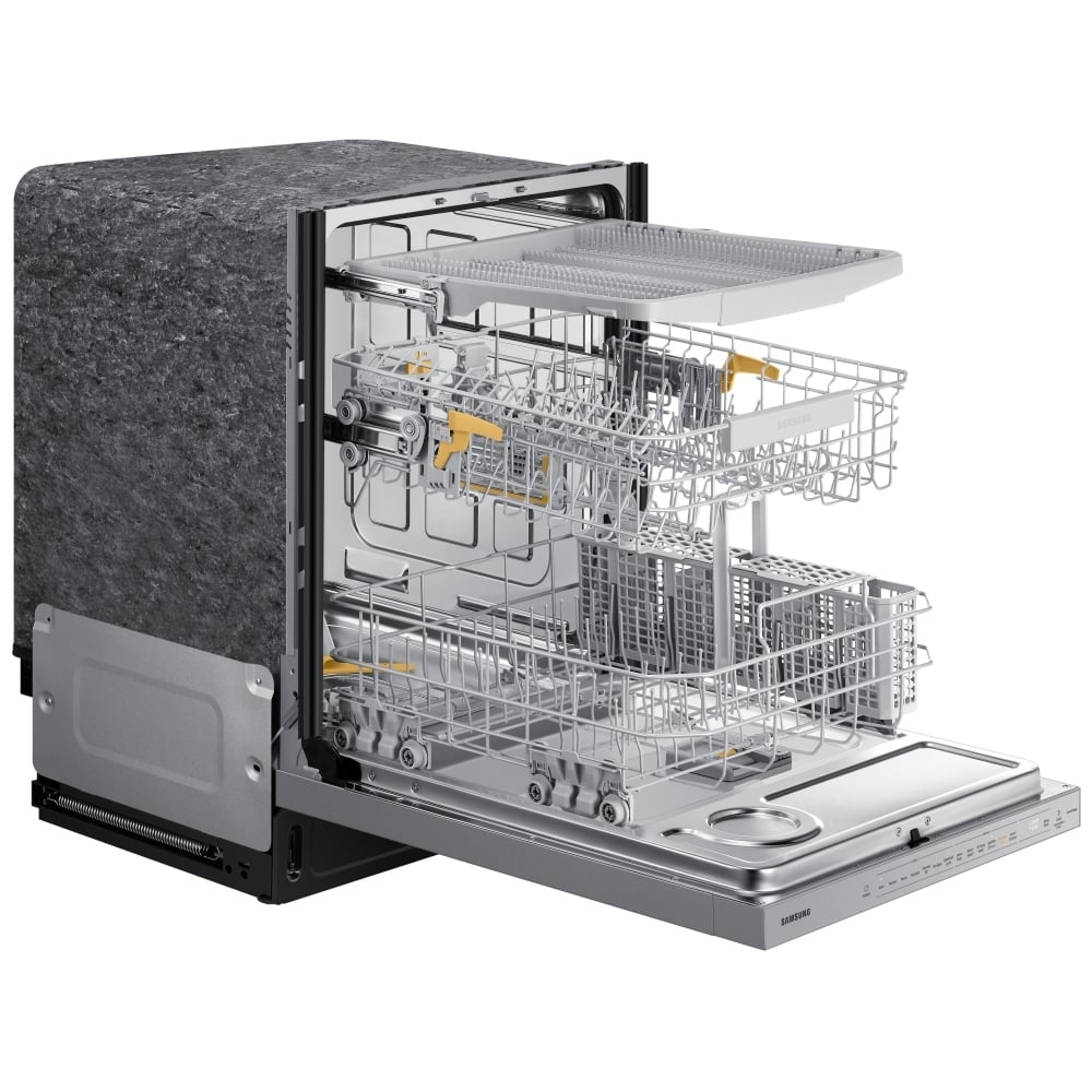 Samsung Bespoke DW80B7070US Dishwasher, 24 inch Exterior Width, 42 dB Decibel Level, Fully Integrated, Stainless Interior, 7 Wash Cycles, 15 Capacity