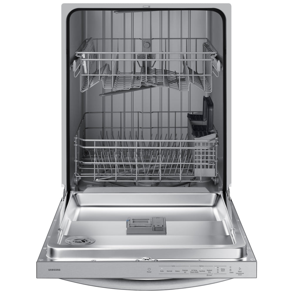 Samsung DW80CG4021SRAA Dishwasher, 24 inch Exterior Width, 53 dB Decibel Level, Fully Integrated, Plastic Interior, 4 Wash Cycles, 14 Capacity (Place Settings), 2 Loading Racks, Stainless Steel colour