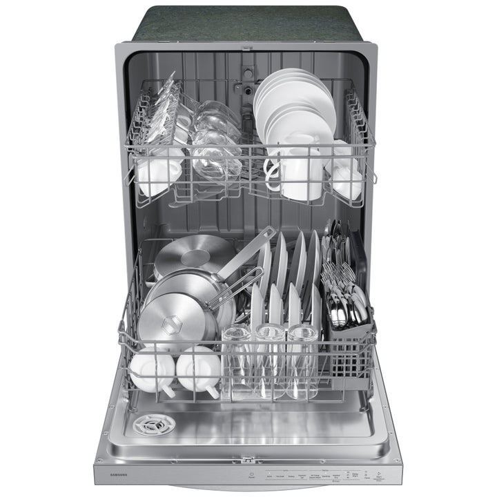Samsung DW80CG4021SRAA Dishwasher, 24 inch Exterior Width, 53 dB Decibel Level, Fully Integrated, Plastic Interior, 4 Wash Cycles, 14 Capacity (Place Settings), 2 Loading Racks, Stainless Steel colour