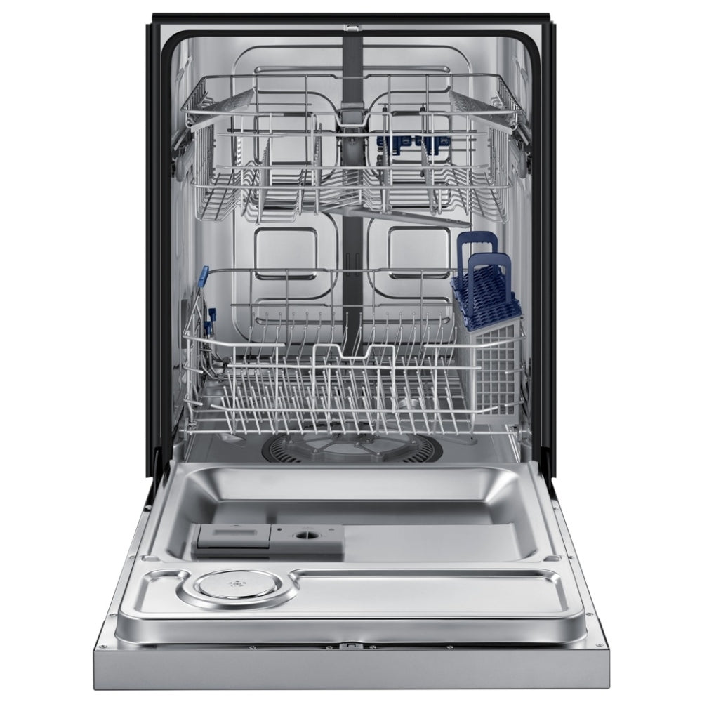 Samsung DW80J3020US - Dishwasher, 24" Exterior Width, 50 dB Decibel Level, Full Console, Stainless Steel (Interior), 4 Wash Cycles, 15 Capacity (Place Settings), Hard Food Disposal, 2 Loading Racks