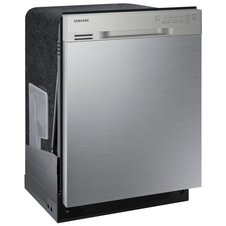 Samsung DW80J3020US - Dishwasher, 24" Exterior Width, 50 dB Decibel Level, Full Console, Stainless Steel (Interior), 4 Wash Cycles, 15 Capacity (Place Settings), Hard Food Disposal, 2 Loading Racks