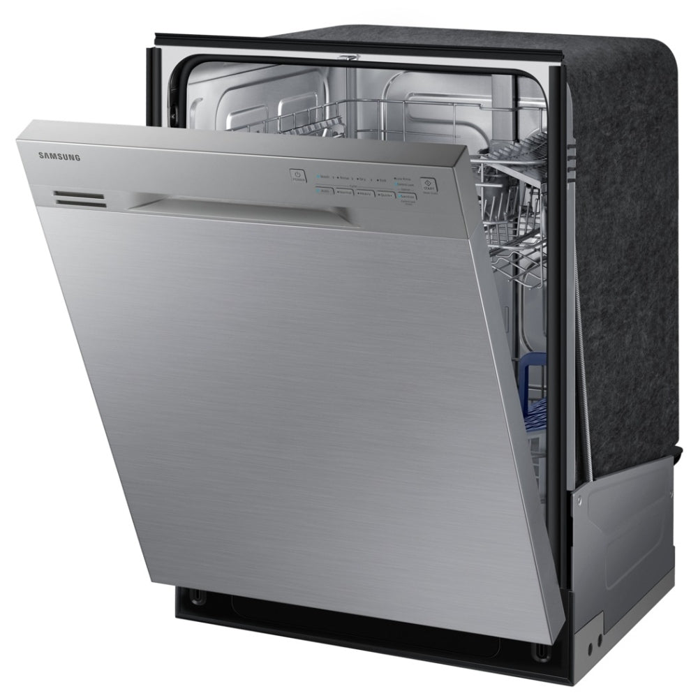 Samsung DW80J3020US - Dishwasher, 24" Exterior Width, 50 dB Decibel Level, Full Console, Stainless Steel (Interior), 4 Wash Cycles, 15 Capacity (Place Settings), Hard Food Disposal, 2 Loading Racks