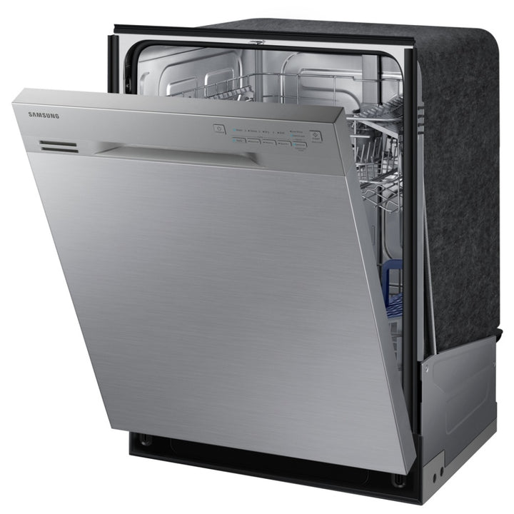 Samsung DW80J3020US - Dishwasher, 24" Exterior Width, 50 dB Decibel Level, Full Console, Stainless Steel (Interior), 4 Wash Cycles, 15 Capacity (Place Settings), Hard Food Disposal, 2 Loading Racks