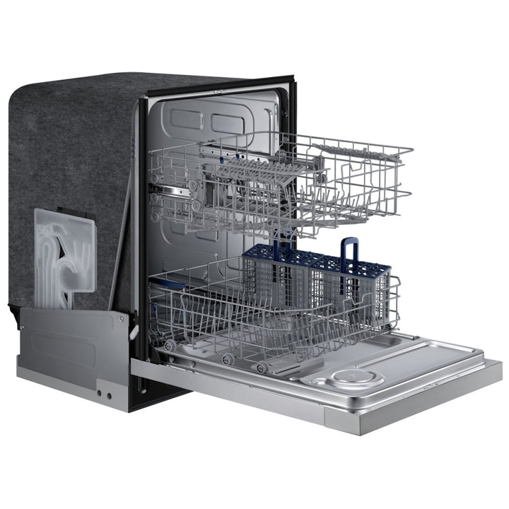 Samsung DW80J3020US - Dishwasher, 24" Exterior Width, 50 dB Decibel Level, Full Console, Stainless Steel (Interior), 4 Wash Cycles, 15 Capacity (Place Settings), Hard Food Disposal, 2 Loading Racks