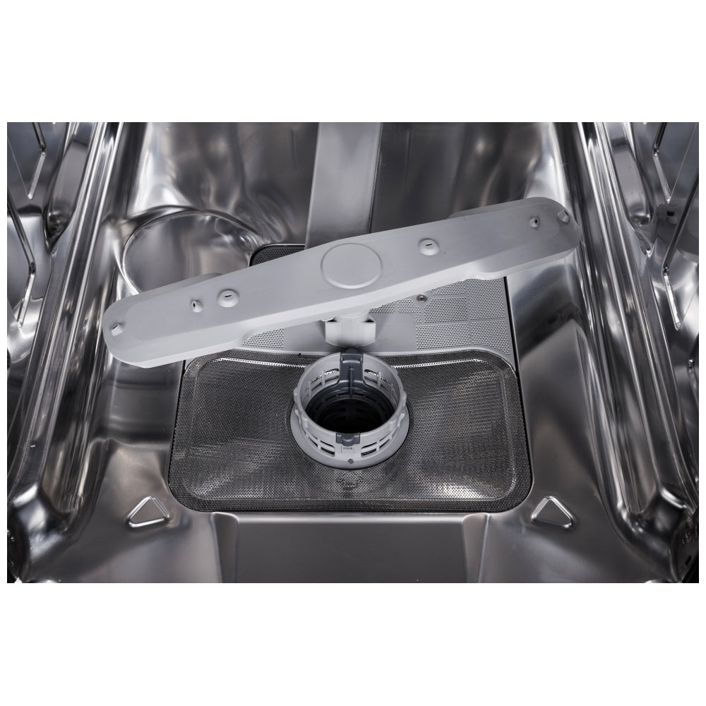 Blomberg DWS51502SS Dishwasher, 18 inch Exterior Width, 48 dB Decibel Level, Fully Integrated, Stainless Steel (Interior), 5 Wash Cycles, 8 Capacity (Place Settings), 2 Loading Racks, Stainless Steel color