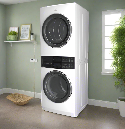 Electrolux ELTE760CAW 27" Washer & Dryer Set, 27" Exterior Width, 1300 RPM, LuxCare® Wash System, White