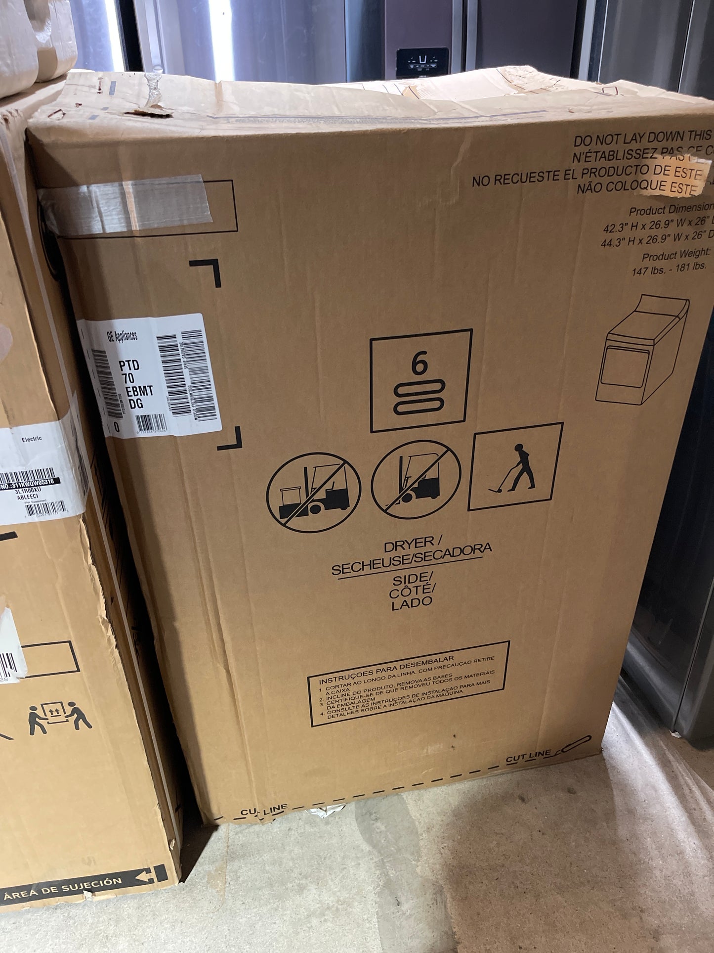 GE Profile PTD70EBMTDG Dryer, 26 31/32" Width, Electric Dryer, 7.4 cu. ft. cu. ft., Steam Clean, 11 Dry Cycles, 5 Temperature Settings, Steel Drum, Wifi Enabled, Diamond Grey colour