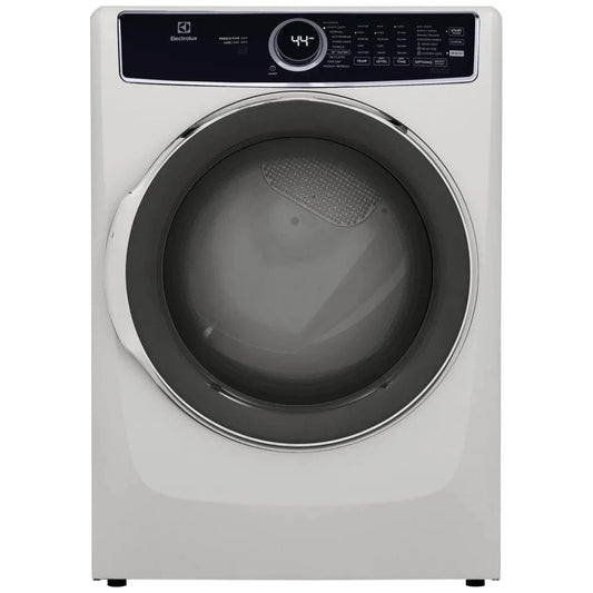 Electrolux ELFE753CAW Electric Dryer, 8 cu. ft. Dryer Capacity, Steam Clean, 5 Temperature Settings, Stackable, Steel Drum, White colour