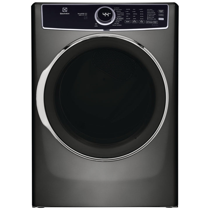 Electrolux ELFE763CAT Electric Dryer, 8 cu. ft. Dryer Capacity, 11 Dry Cycles, Steam Clean, 5 Temperature Settings, Vented, Stackable, Titanium colour