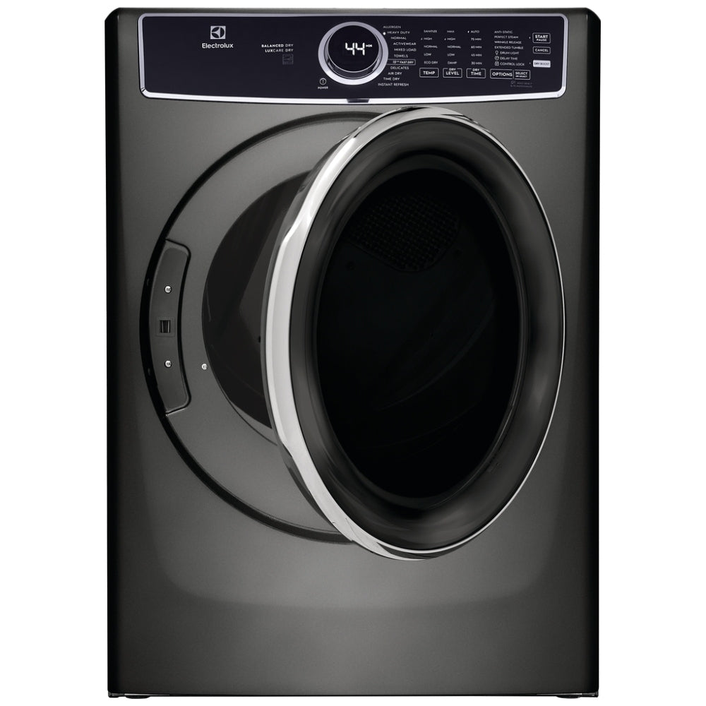 Electrolux ELFE763CAT Electric Dryer, 8 cu. ft. Dryer Capacity, 11 Dry Cycles, Steam Clean, 5 Temperature Settings, Vented, Stackable, Titanium colour