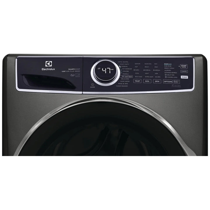 Electrolux ELFW7637AT Front Load Washer, 27" Width, ENERGY STAR Certified, 5.2 cu. ft. Capacity, Steam Clean, 11 Wash Cycles, Water Heater, Titanium