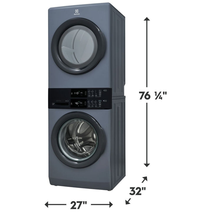 Electrolux ELTE730CAD Laundry Center Washer: 5.1 cu. ft. Capacity, 27 inch Width, 7 Wash Cycles, ENERGY STAR Certified, 1,100 RPM Spin Speed Dryer: 8 cu. ft. Capacity, Electric