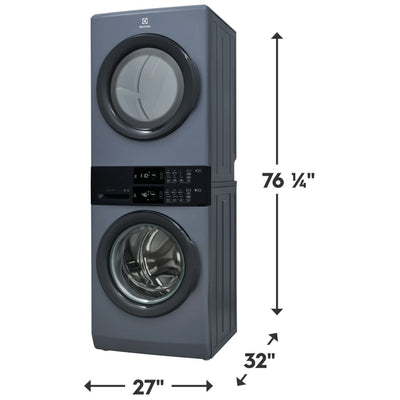 Electrolux ELTE730CAD Laundry Center Washer: 5.1 cu. ft. Capacity, 27 inch Width, 7 Wash Cycles, ENERGY STAR Certified, 1,100 RPM Spin Speed Dryer: 8 cu. ft. Capacity, Electric