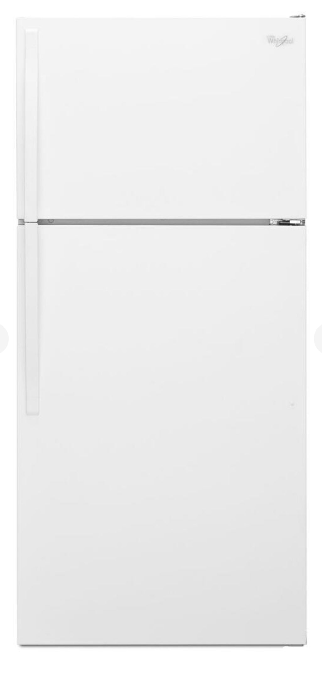 Whirlpool WRT134TFDW Top Mount Refrigerator, 28" Width, 14.6 cu. ft. Capacity, Optional Ice Maker (Special Order), Interior Light (Refrigerator), White colour