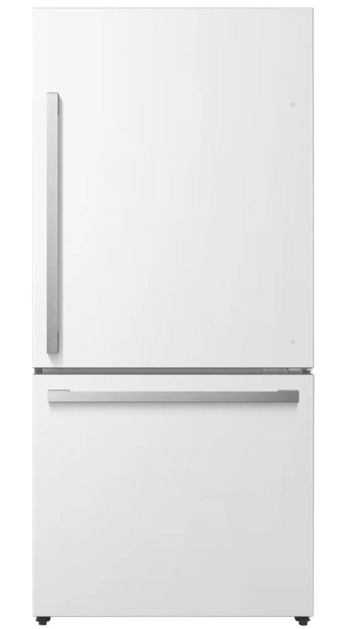 Hisense RB17A2CWE Counter Depth Refrigerator, 31" Width, ENERGY STAR Certified, Counter Depth, 17.0 cu. ft. Capacity, LED Lighting, White colour PureFlat Design