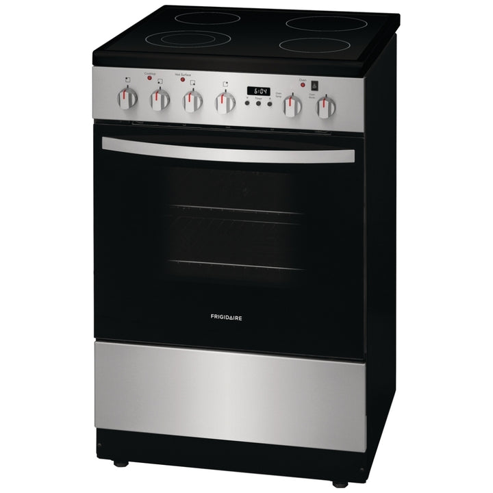 Frigidaire FCFE242CAS Range, 24" Exterior Width, Electric Range, Glass Burners (Electric), Convection, 4 Burners, 1.9 cu. ft. Capacity, Storage Drawer, 1 Ovens, 1800W, Front Controls, Stainless Steel colour