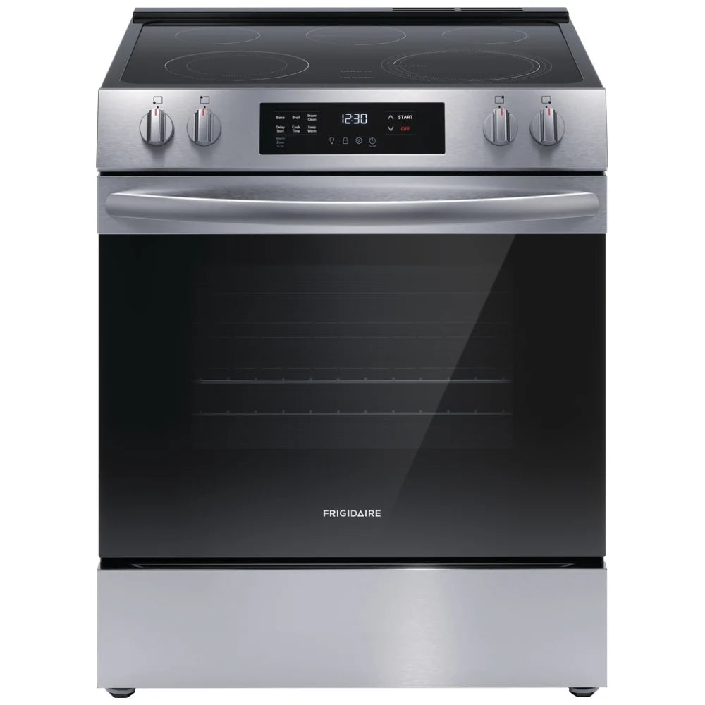 Frigidaire FCFE306CAS 30 inch Front Control Electric Range, 5.3 cu. ft., Stainless Steel
