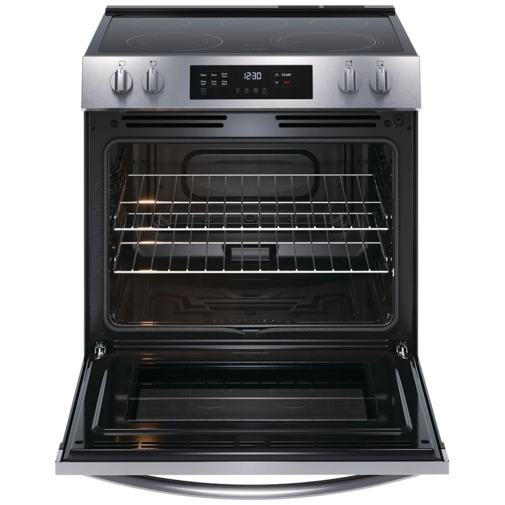 Frigidaire FCFE306CAS 30 inch Front Control Electric Range, 5.3 cu. ft., Stainless Steel