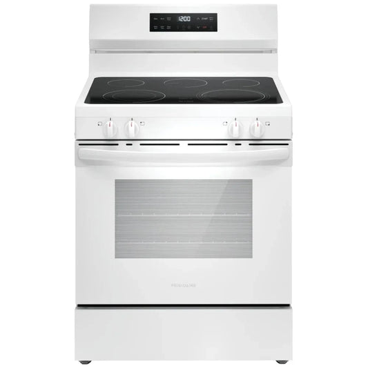 Frigidaire FCRE306CAW Electric Range, 5.3 cu. ft. Capacity, 30 inch Exterior Width, 5 Burners Steam Clean