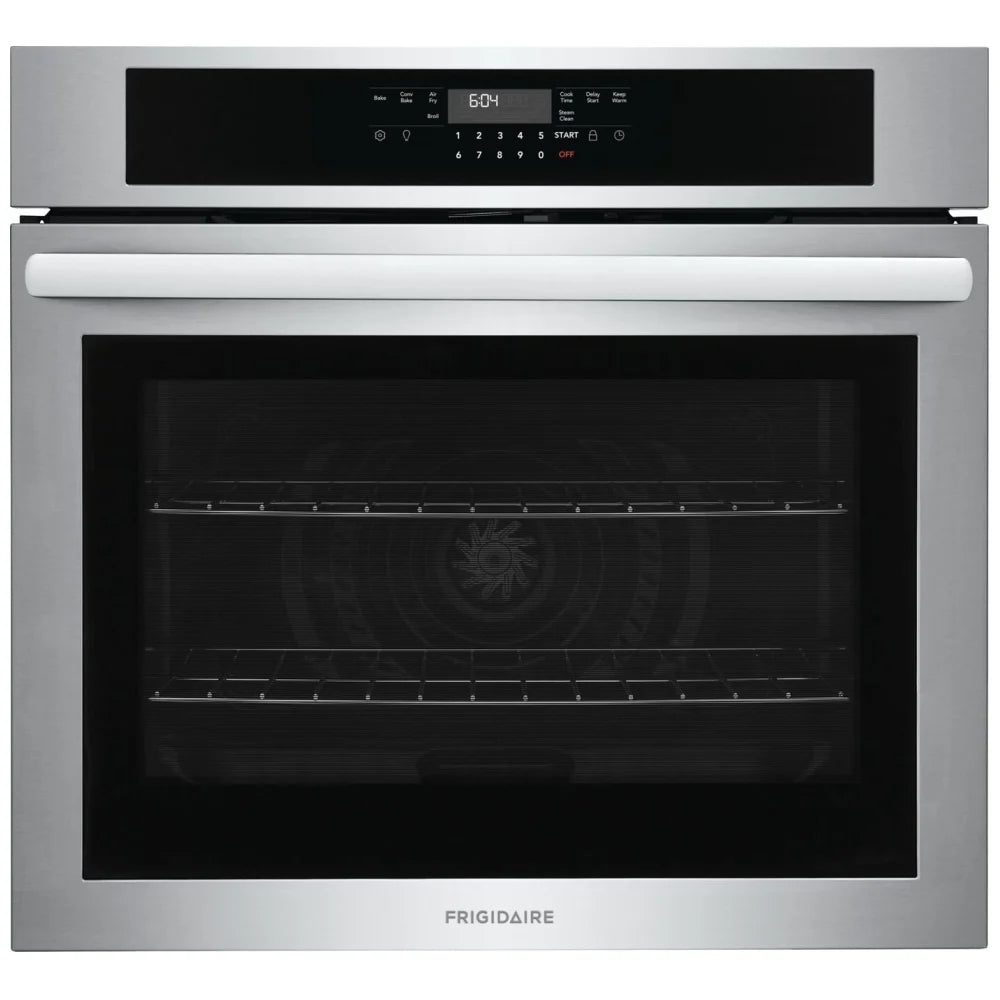 Frigidaire FCWS3030AS Single Wall Oven, 30 inch Exterior Width, Convection, 5.3 cu. ft. Capacity, Air Fry, Stainless Steel colour Category: Single Wall Ovens