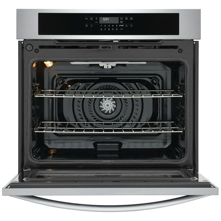 Frigidaire FCWS3030AS Single Wall Oven, 30 inch Exterior Width, Convection, 5.3 cu. ft. Capacity, Air Fry, Stainless Steel colour Category: Single Wall Ovens