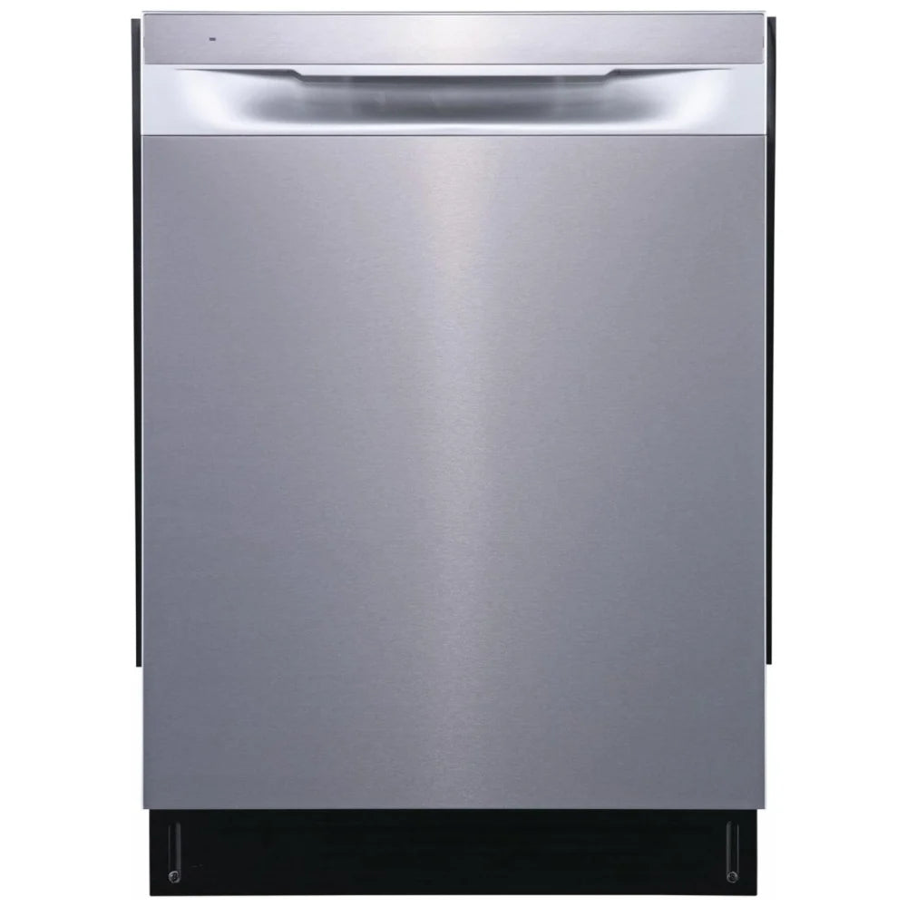 Frigidaire FDHP4336AS Dishwasher, 24 inch Exterior Width, 49 dB Decibel Level, Fully Integrated, Stainless Interior, 5 Wash Cycles, 12 Capacity (Place Settings), Hard Food Disposal, 2 Loading Racks, Stainless Steel colour