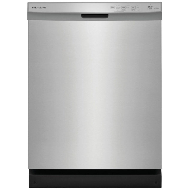 Frigidaire FDPC4314AS Dishwasher, 24 inch Exterior Width, 54 dB Decibel Level, Full Console, Plastic Interior, 4 Wash Cycles, 14 Capacity (Place Settings), Hard Food Disposal, 2 Loading Racks, Stainless Steel colour