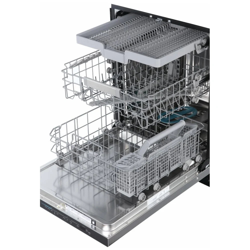 Frigidaire FDSH4502BF Dishwasher, 24 inch Exterior Width, 49 dB Decibel Level, Fully Integrated, Stainless Steel (Interior), 5 Wash Cycles, 14 Capacity 3 Loading Racks, Stainless Steel color