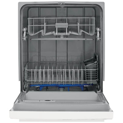 Frigidaire FFCD2413UW Dishwasher, 24 inch Exterior Width, 55 dB Decibel Level, Full Console, Plastic Interior, 3 Wash Cycles, 14 Capacity (Place Settings), Hard Food Disposal, 2 Loading Racks, White colour