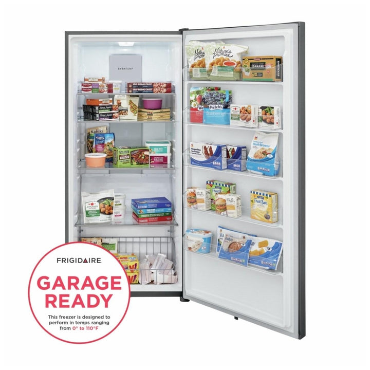 Frigidaire FFUE2024AN Upright Freezer, 32 5/8 inch Width, ENERGY STAR Certified, 20.0 cu. ft. Capacity, Automatic, Reversible Door, Carbon