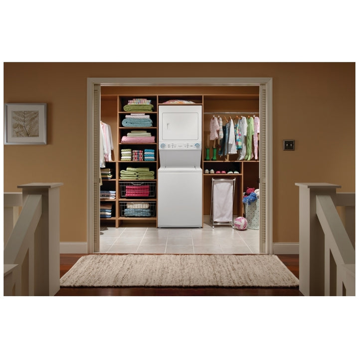 Frigidaire FLCE752CAW Laundry Center, Contains Agitator, White colour Washer: 4.5 cu. ft. Capacity, 27 inch Width, 10 Wash Cycles, 850 RPM Spin Speed