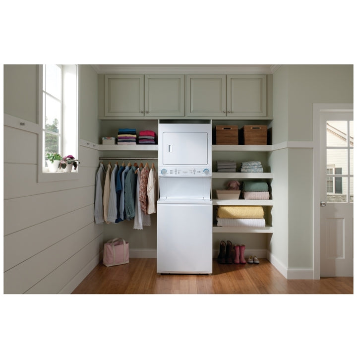 Frigidaire FLCE752CAW Laundry Center, Contains Agitator, White colour Washer: 4.5 cu. ft. Capacity, 27 inch Width, 10 Wash Cycles, 850 RPM Spin Speed
