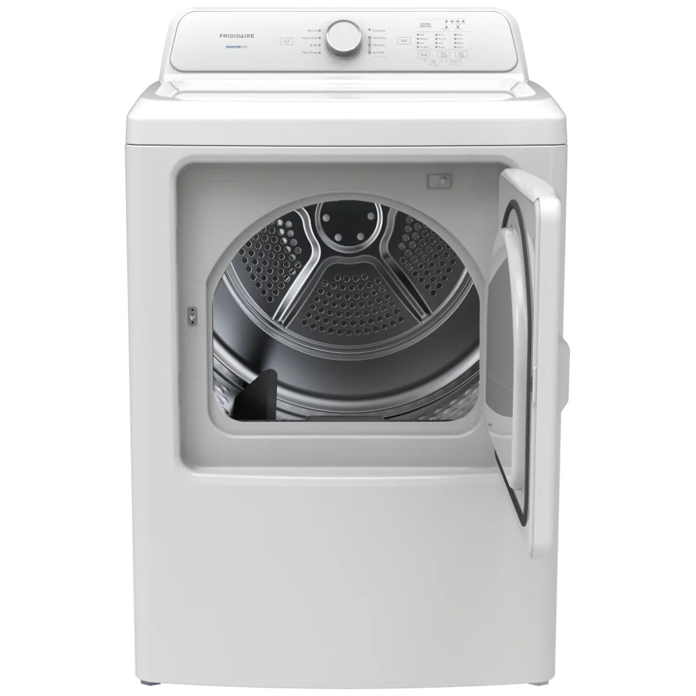 Frigidaire FLVE700CAW Electric Dryer, 7 cu. ft. Dryer Capacity, 8 Dry Cycles, 4 Temperature Settings, Vented, White colour