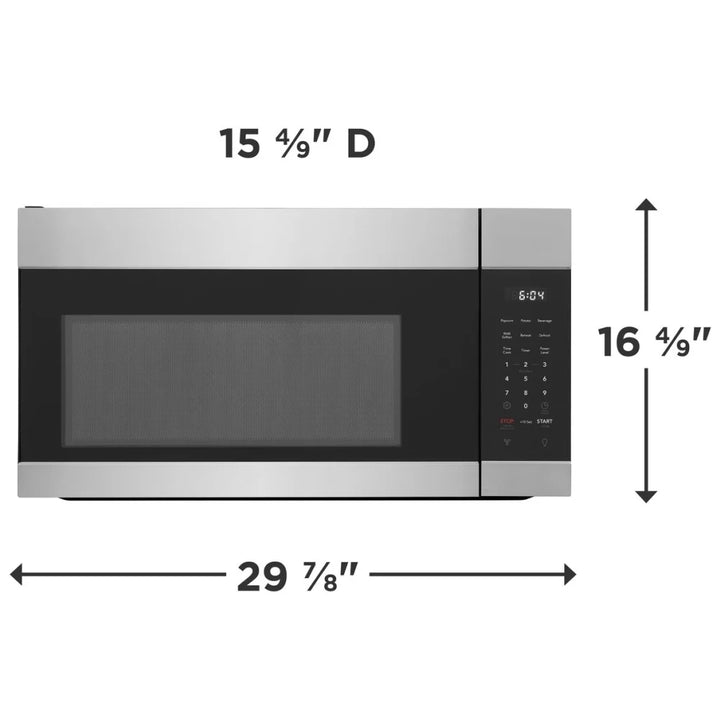 Frigidaire FMOS174CBS Over-the-Range Microwave, 30 inch Width, 1.7 cu. ft. Capacity, 2-Speed Ventilation, Stainless Steel