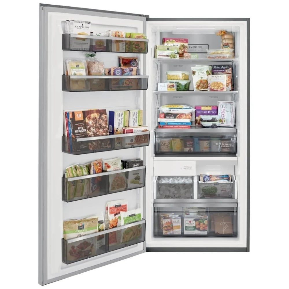 Frigidaire Professional FPFU19F8WF Upright Freezer, 33 inch Width, 18.6 cu. ft. Capacity, Frost Free, Reversible Door, Stainless Steel