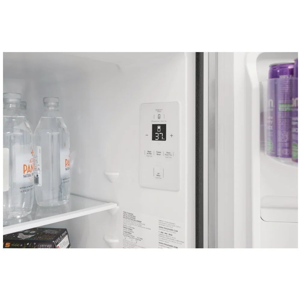 Frigidaire FRFG1723AV French Door Refrigerator, 31 inch Width, ENERGY STAR Certified, Counter Depth, 17.6 cu. ft. Capacity, Brushed Steel colour