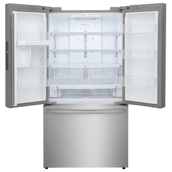 Frigidaire FRFN2813AF French Door Refrigerator, 36 inch Width, 28.8 cu. ft. Capacity, Water Dispenser (Interior), Ice Dispenser (Freezer Located), ENERGY STAR Certified, Stainless Steel colour