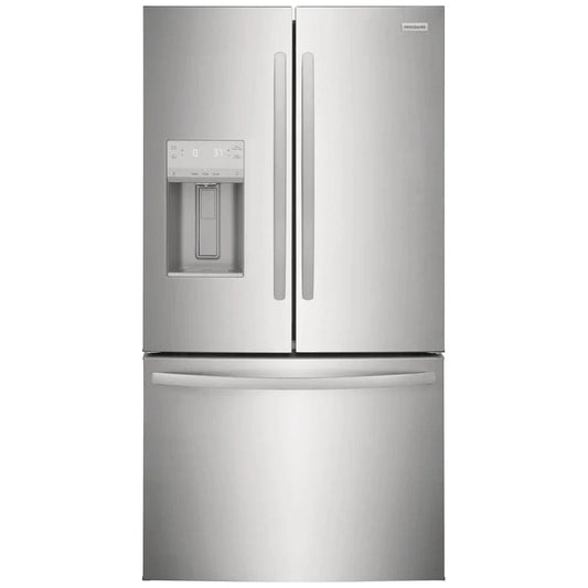 Frigidaire FRFS2823AS French Door Refrigerator, 36 inch Width, ENERGY STAR Certified, 27.8 cu. ft. Capacity, Water Dispenser (Exterior), Ice Dispenser (Thru Door), Stainless Steel color
