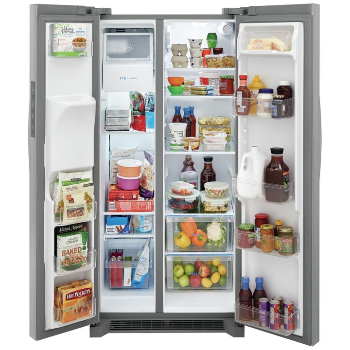 Frigidaire 33" 22.3 Cu. Ft. Side-By-Side Refrigerator with Ice & Water Dispenser (FRSS2323AS) - Stainless Steel
