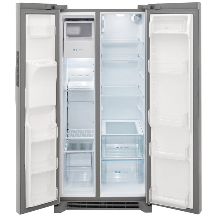 Frigidaire 33" 22.3 Cu. Ft. Side-By-Side Refrigerator with Ice & Water Dispenser (FRSS2323AS) - Stainless Steel