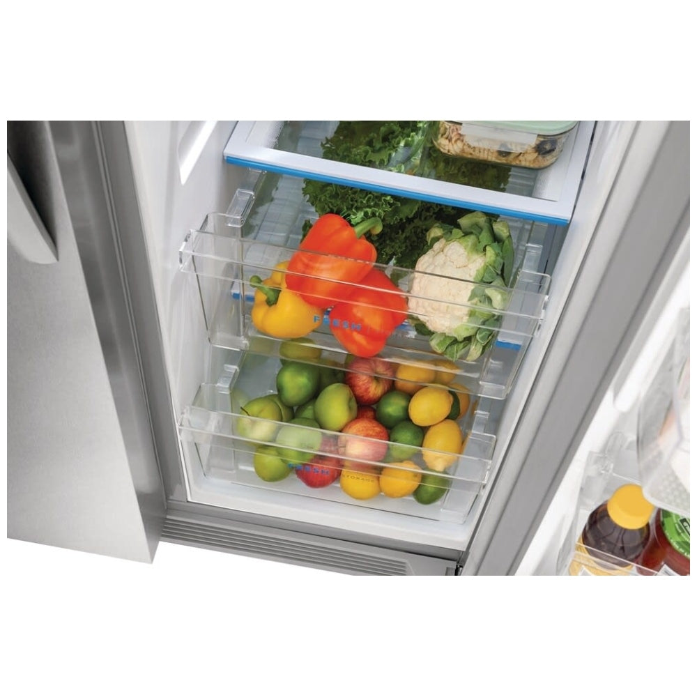 Frigidaire 33" 22.3 Cu. Ft. Side-By-Side Refrigerator with Ice & Water Dispenser (FRSS2323AS) - Stainless Steel