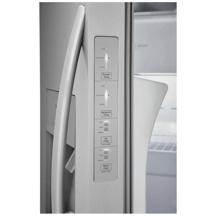 Frigidaire 25.6 Cu. Ft. 36'' Standard Depth Side by Side Refrigerator FRSS26L3AF Stainless Steel