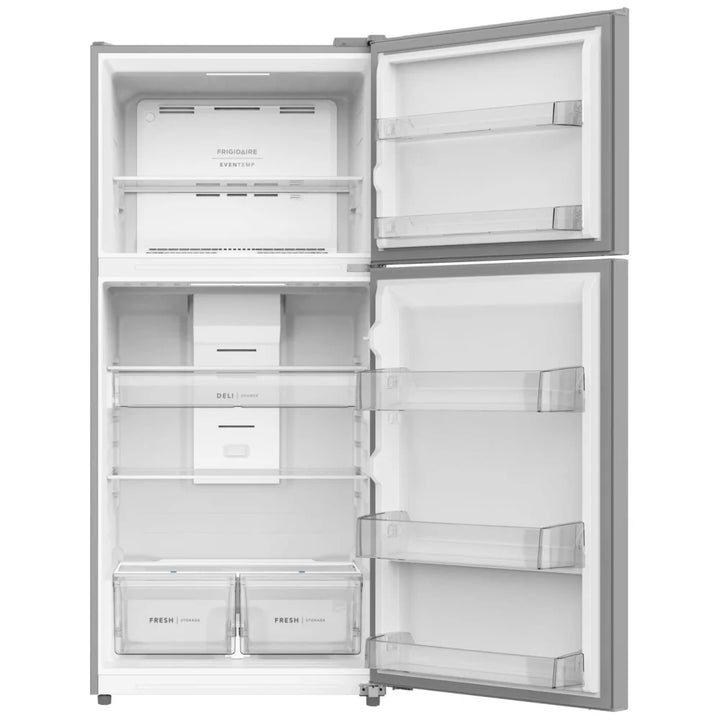 Frigidaire FRTE2246AS Top Freezer Refrigerator, 30 inch Width, 22 cu. ft. Capacity, Optional Ice Maker (Special Order), ENERGY STAR Certified, Stainless Steel colour, Even Temp™ Cooling Category: Top Freezer Refrigerators