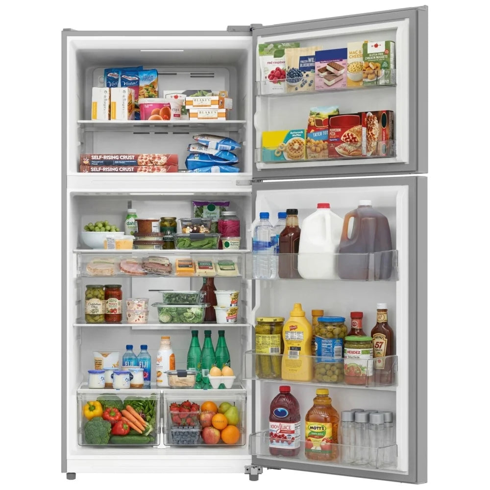 Frigidaire FRTE2246AS Top Freezer Refrigerator, 30 inch Width, 22 cu. ft. Capacity, Optional Ice Maker (Special Order), ENERGY STAR Certified, Stainless Steel colour, Even Temp™ Cooling Category: Top Freezer Refrigerators